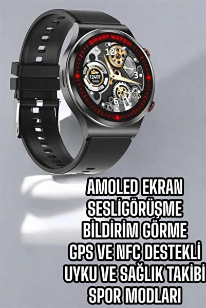 Epilons Bluetooth Bağlantılı Akıllı Saat Tüm Telefonlara Uyumlu Değiştirilebilir Kordon