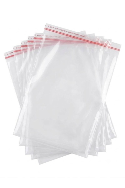 Houzi 100 PCS Clear Cellophane Self-Sealing Bags 25x35 cm. | OPP Transparent ...
