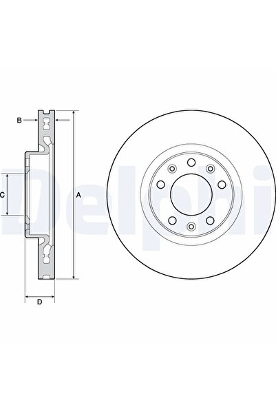 DELPHİ Set Discuri Frana Citroen C4 Grand Picasso 2/C4 Picasso 2 Peugeot 308 ...