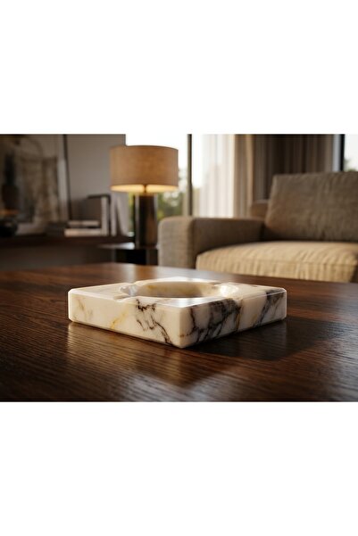 Pergamon Marble & Design Afyon Violet Marble Ashtray Real Marble