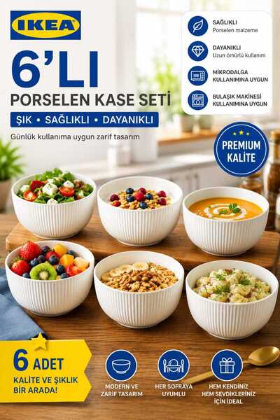 IKEA Akdeni̇z Ofantligt 6 Piece Bowl Set Elegant, Stylish and Timeless