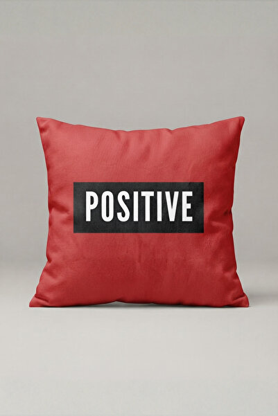 Generic Brand Red Positive Written Cushion Cover 200 – Positive Red Design 45...