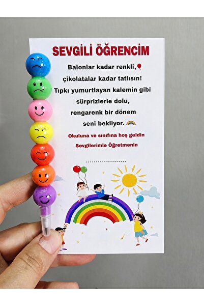 10 Adet Yumurtlayan kalem, Okuluna hoşgeldin, Sınıfına Hoşgeldin, Öğretmenden hediye