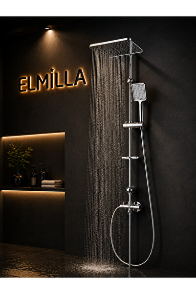 elmilla Lüx Full Krom Makedonya Robot Duş Seti
