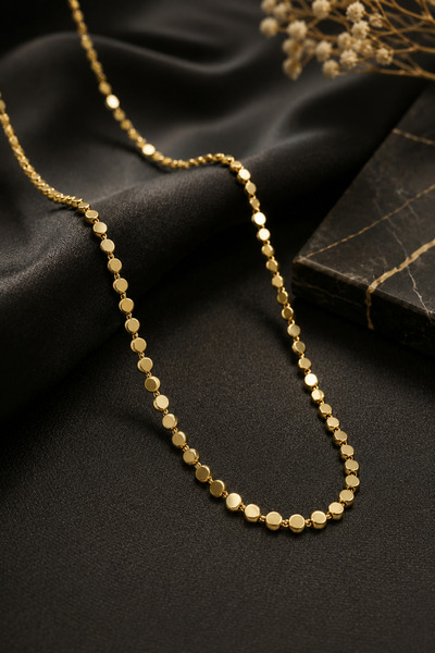 CAXBERN Ezme Steel Model Gold Necklace