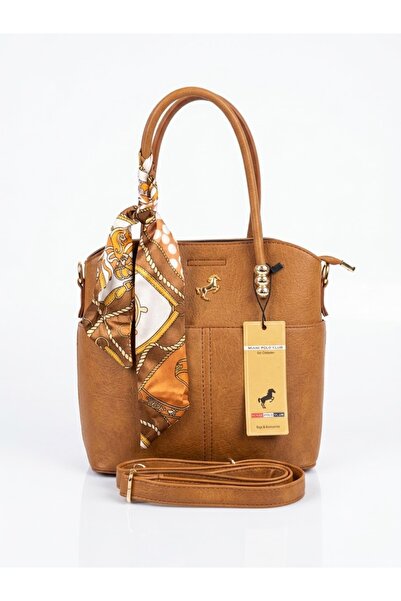 Miami Polo Club Leather-Look Multi-Compartment Hand and Shoulder Bag with Sca...