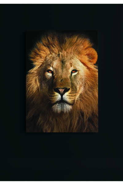 VECTORART أسد |   إطار جداري زخرفي |   ملصقات وتصفيحات عالية الجودة على لوح خ...