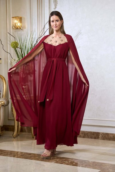 ELEGANZA LA MODE Maroon Women's Dress – ELM D 425