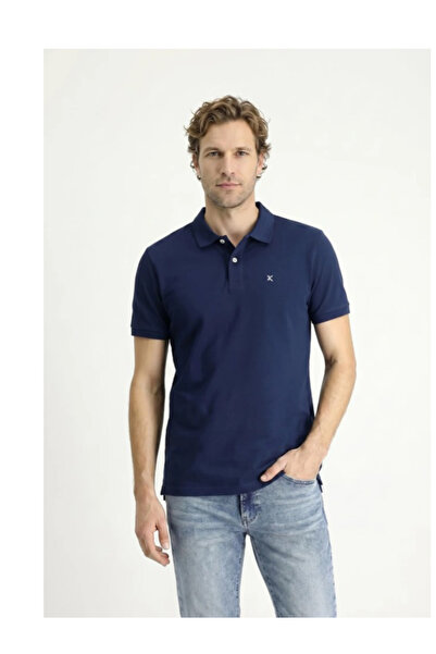 Kiğılı Navy Blue Polo Neck T-shirt