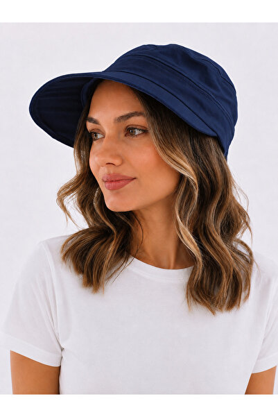 Zeramine 2024 Women's Summer Navy Blue Sun Hat with Wide Brim Adjustable Spor...