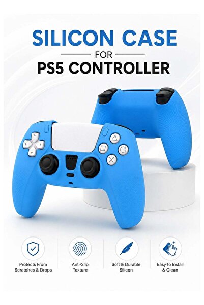 Dobe غطاء حماية سيليكون لوحدة تحكم PS5 |   غطاء مقبض ناعم مضاد للانزلاق |   م...