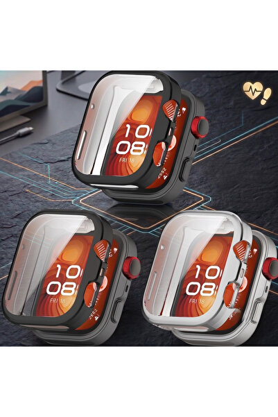 bbtech 3 Adet Huawei Watch Fit 5 Pro Ekran Koruyuculu Silikon Kasa Koruyucu T...