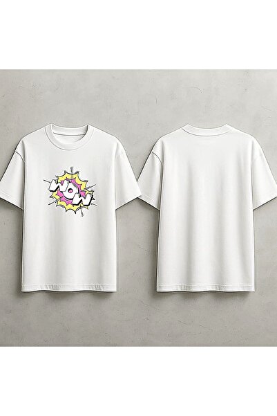 ELFERA Wow Expression Funny Yuz Pop White Printed Tshirt