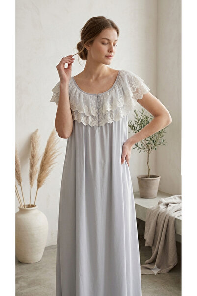 Maison Emarat Night Gown with Lace detailing