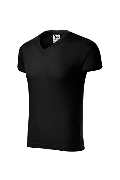 Malfini Tricou din bumbac cu decolteu în V, croială slim.