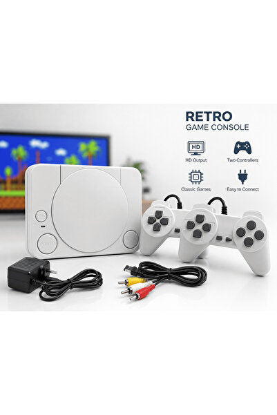 Generic Brand جهاز ألعاب منزلي كلاسيكي Game Station مع 2 ذراع تحكم، جهاز ألعا...
