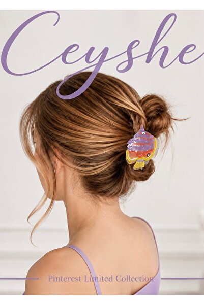 CeyShe Pinterest bone fish clamp hairpin mandal acrylic hair accessory limite...