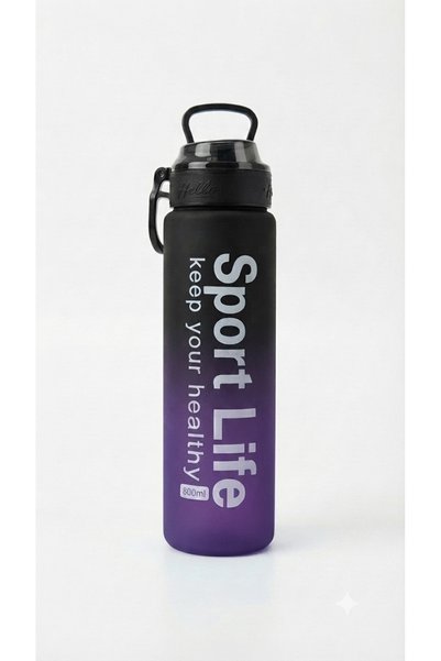 HGROUP 800 ml Sızdırmaz Tritan Matara, Sporcu Matarası, Kulp ve Pipetli Fit S...