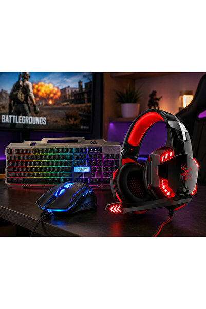 unbranded Get 3 Products for a Complete Gaming Setup: Wired Headset with Nois...