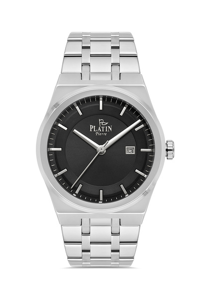 Platin Pierre ساعة يد رجالية بسوار فولاذي مع تقويم SA-PL-1295GA-A2