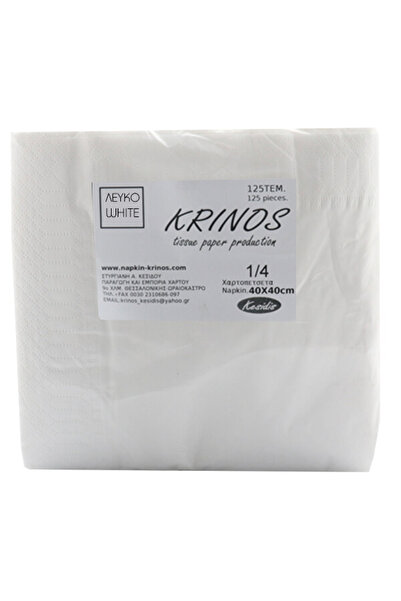 OEM ΚΡΙΝΟΣ ΧΑΡΤ/ΤΑ 1/4 ΠΟΛΥΤΕΛΕΙΑΣ 2Φ (40x40cm) - (ΛΕΥΚΗ) (125τεμ.)