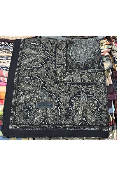 Karaca Eşarp 120*120 cm Large Size Silk Cotton Cotton Scarf