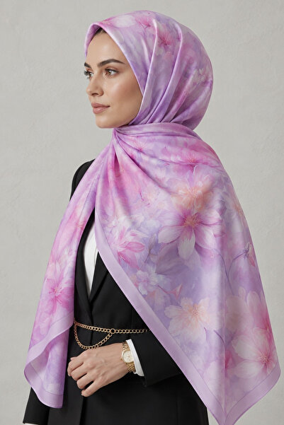 BONASERA EŞARP Women's French Silk Shawl, Stylish Model Suitable for Daily Use