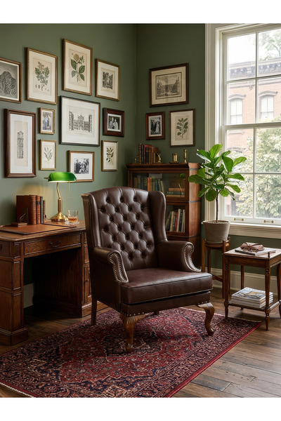 Gazzini Furniture Crown Chester Klasik Ahşap Berjer