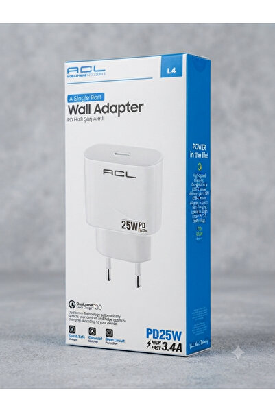 ACL Aura Akse 25W PD Tek Çıkışlı Hızlı Şarj Adaptörü