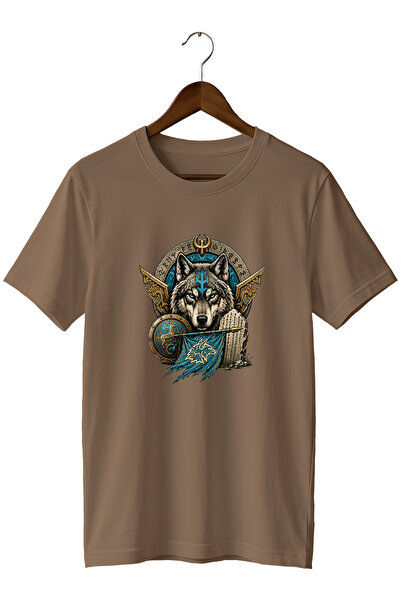 remonz Göktürk Bozkurt and Turkish Runes Printed Unisex T-Shirt – Design of A...
