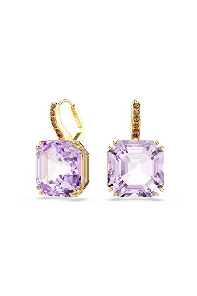 Swarovski 5759990 Küpe Mıllenıa:Pe Square Vıol/Gos