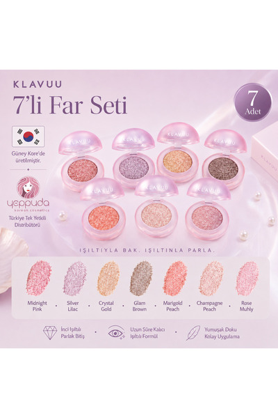 Klavuu مجموعة ظلال العيون Urban Pearlsation Sparkle - مجموعة ظلال العيون تحتو...