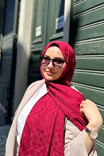 müqofficial Elegant Line Shawl - Red