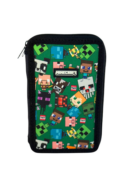 MINECRAFT Characters 3-tier pencil case filled