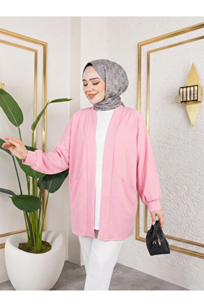 Naknaku Pocket Detail Atlas Cardigan-Pink