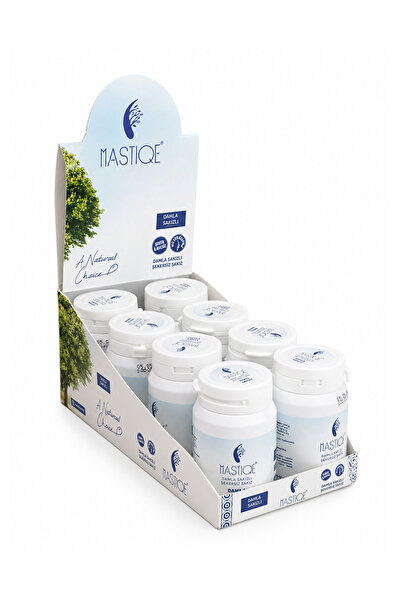 Mastiqe Doğal Damla Sakızlı Şekersiz Sakız 40 gr Şişe x 8 Adet Sade Vegan İçe...