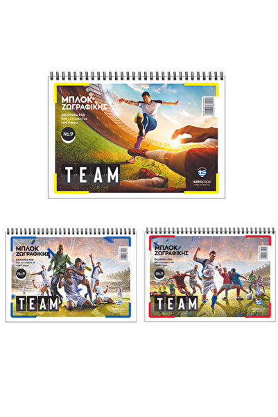 OEM ΜΠΛΟΚ ΖΩΓΡΑΦΙΚΗΣ ΣΠΙΡΑΛ Α4 40 ΦΥΛΛΩΝ (TEAM) (ΔΙΑΦΟΡΑ ΣΧΕΔΙΑ)