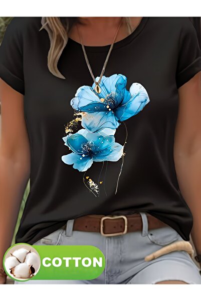 puolikuu Unisex Comfortable Fit Tshrit Printed Tshirt