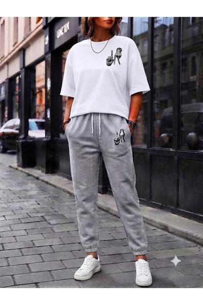 CLOTHES33 T-Shirt Tracksuit 2-Piece Combination Thin Summer Sweat-Absorbing F...