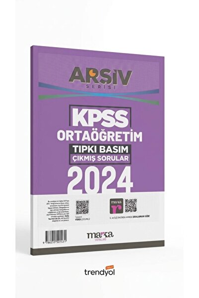 Marka Yayınları 2024 KPSS ORTAÖĞRETİM-LİSE TIPKI BASIM ÇIKMIŞ SORULAR Arşiv S...