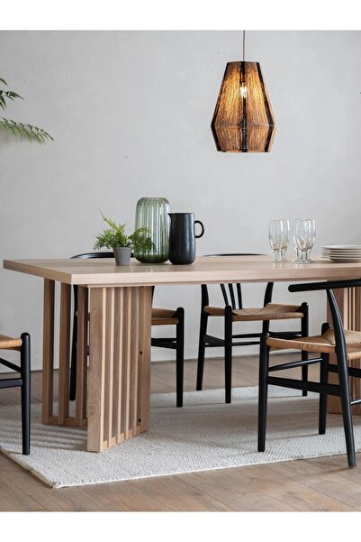 TRN ARCH Sora 8 Kişilik Yemek Masası 200 x 100 cm Açık Ahşap