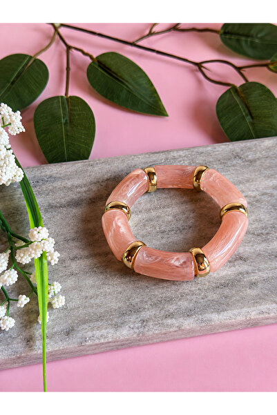 FLAWSOME JEWELRY STORE Lastikli Büyük Taşlı Bileklik Plaj Aksesuarı Kemik Bil...