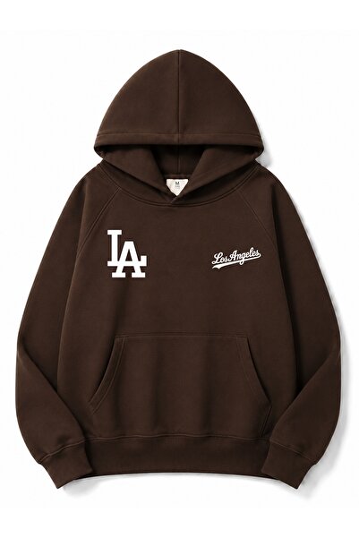Boi Unisex La Los Angeles Printed Winter Sweatshirt Premium Quality Thick Hoo...