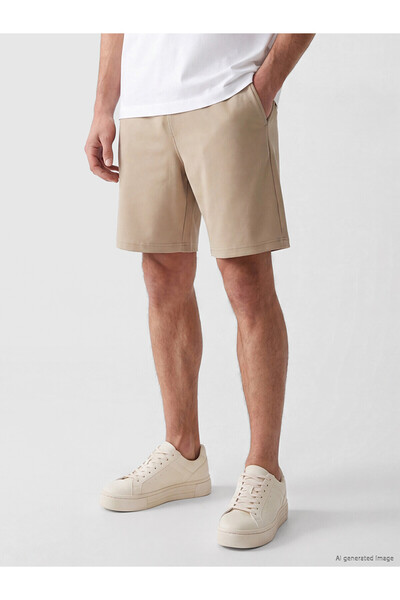 LC Waikiki Lcwaikiki Classic Beige Regular Fit Men's Shorts