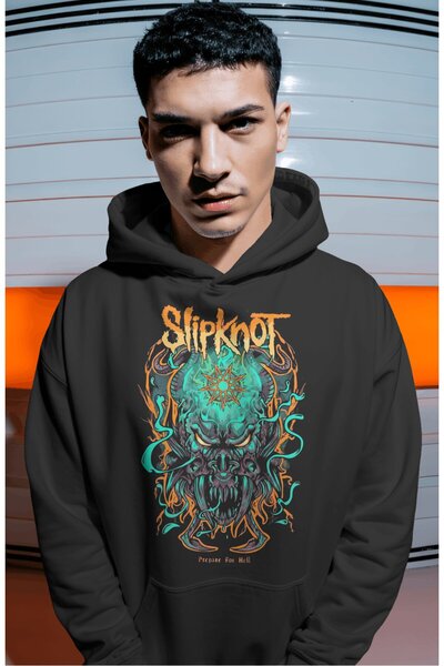 SEVBANO Slipknot rok metal muzički bend, unisex oversize premium hoodie sa za...