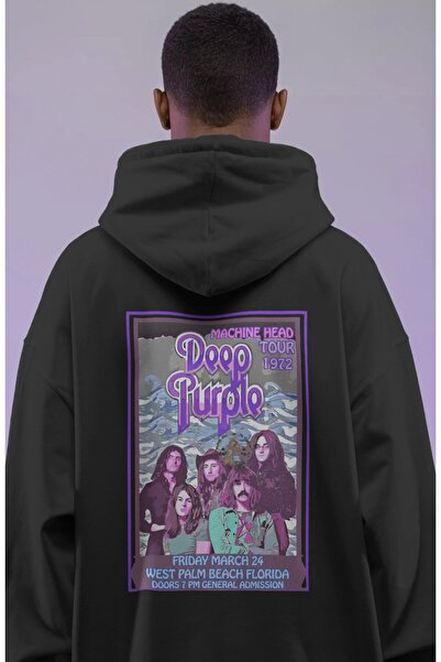 SEVBANO Deep Purple Rock Metal Music Band Back Printed Unisex Oversize Premiu...