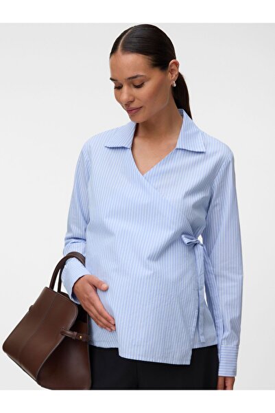 Mama Licious Top Normal geschnitten Hemdkragen Top