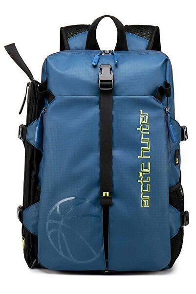 Arctic Hunter Durable Gym Sports Backpack Water Resistant 18.5 Inch Casual Daypack with Luggage Trolley Carry Belt and Built in USB Jack for Men B00391-XD Blue