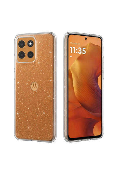 Techsuit Husă pentru Motorola Moto G15, Seria SparkleSkin, transparentă - tra...
