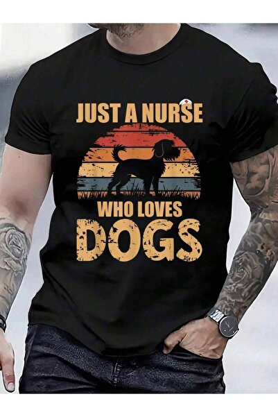9TAY 100% Cotton Just A Who Loves I Love Dogs Nurse Dog Mom Men Women T-Shirt...